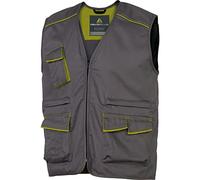 Gilet da lavoro Panostyle M6GIL - sargia/poliestere/cotone - taglia XL - grigio/verde - Deltaplus