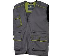 Panoply M6 - Gilet da lavoro termico, leggero, non imbottito, M, grigio con bordo Verde
