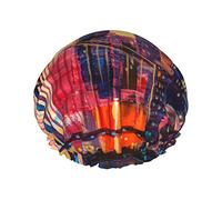 panorama della città Riutilizzabile Impermeabile Lavabile Regolabile Adatto a donne Tutte le lunghezze di capelli Cuffia da a