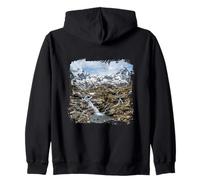Panorama della Valle rocciosa del Torrente Alpino Felpa con Cappuccio