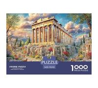Panorama di Atene 1000 pezzi per adulti e adolescenti: gioco educativo sulle rovine di un tempio antico per la decorazione murale 70x50 cm/1000 pezzi