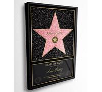 Panorama Hollywood Star of Fame 35x50 cm - Certificato Passeggiata della Fama - Regali Personalizzati