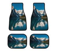 Panorama of The Lake Louise Mountains, tappetini per auto, personalizzati, antiscivolo, anteriori e posteriori, classici per tutte le stagioni, battitacco universale per SUV, furgoni, berline, camion