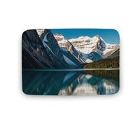Panorama of The Lake Louise Mountains Tappeto grande tappeto per camera da letto in velluto corallo tappetini con retro in gomma antiscivolo vasca da bagno tappetino elegante tappeto lavabile per sala