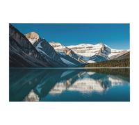 Panorama of The Lake Louise Mountains Tappeto per ingresso, lavabile, con retro in gomma antiscivolo, per cucina, morbido, resistente alle macchie, piccolo tappeto per camera da letto, bagno