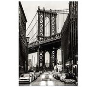 Panorama Poster Stampe da Parete Manhattan Bridge di New York 50x70cm - Stampato su Carta 250gr - Quadro Decorativo
