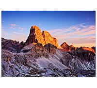 Panorama Poster Stampe da Parete Montagna Croda dei Toni Dolomiti 30 x 21 cm - Stampato su Carta 250gr - Quadri Moderni Soggiorno