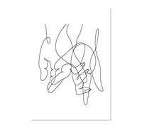 Panorama Quadro su Tela Canvas Arte Linea 35x50cm - Telaio in Legno Incluso - Decorazione Murale