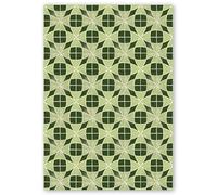 Panorama Tappeto in Vinile - Tappeti in PVC Grandi - Tappeto da Cucina, Corridoio e Soggiorno - Modello Linares Verde 160x230 cm
