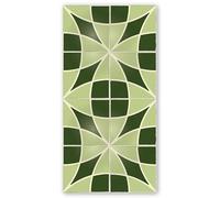 Panorama Tappeto in Vinile - Tappeti in PVC Grandi - Tappeto da Cucina, Corridoio e Soggiorno - Modello Linares Verde 40x80 cm