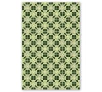 Panorama Tappeto in Vinile - Tappeti in PVC Grandi - Tappeto da Cucina, Corridoio e Soggiorno - Modello Linares Verde 200x300 cm
