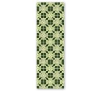 Panorama Tappeto in Vinile - Tappeti in PVC Grandi - Tappeto da Cucina, Corridoio e Soggiorno - Modello Linares Verde 80x250 cm