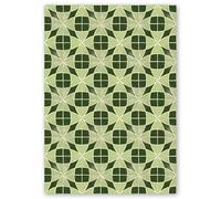 Panorama Tappeto in Vinile - Tappeti in PVC Grandi - Tappeto da Cucina, Corridoio e Soggiorno - Modello Linares Verde 140x200 cm