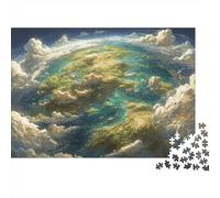 Panorama Terrestre Puzzle 1000 Pezzi Carta per Adulti Cielo Nuvoloso Gioco di Puzzle 1000 Pezzi Relax Famiglia Regalo Casa 38x26cm/1000pcs