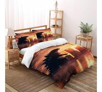 Panorama urbano di Godzilla Set Di Biancheria Da Letto 3 Pezzi Con Stampa 3D Wildlife Animal Theme Copripiumino Con 2 Federe in Microfibra Morbida E Leggera Super King（260x220cm）