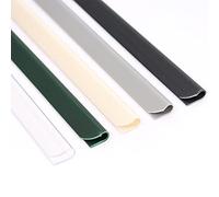 Panorama24 Clip di fissaggio per strisce in PVC, trasparenti, 50 pezzi, guide di bloccaggio per frangivista a doppia asta, pellicola protettiva per recinzione, clip