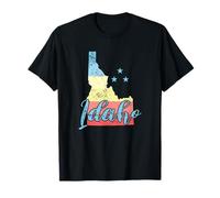 Panoramica Mappa dello Stato dell'Idaho USA Maglietta