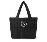 PANPANZZ Borsa Tote Da Donna Personalizzata, Ricamata E Trapuntata, Capiente, Leggera E Morbida, Ideale Per Il Tempo Libero, Il Lavoro, La Scuola E Gli Spostamenti Quotidiani(Black)