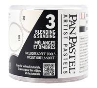 PanPastel 30035 Blending & Shading 3 Color Ultra Soft Artist Pastel Set w/Sofft Tools
