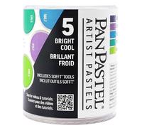 PanPastel Golden, set di pastelli da artista Bright Cool Stack, 5 colori, pastelli per artisti professionali, formato unico (simile a una torta)