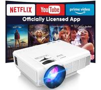 PANSEBA Netflix Mini Proiettore Smart Proiettore Licenza Ufficiale WiFi 5G Proiettore Bluetooth 1080P Full HD Outdoor Portatile Film Proiettore Zoom Proiettore Casa