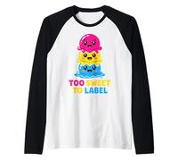 Pansessuale Carino Maglia con Maniche Raglan