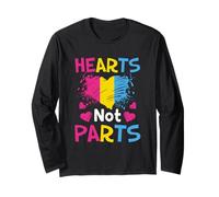 Pansessuale Gay Lesbiche Bi Trans Orgoglio Cuore Non Parti LGBT Maglia a Manica