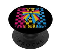Pansessuale Pan Pride Flag Mi considero come PUN sessuale PopSockets PopGrip Adesivo