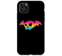 Pansexual Bat Vampire Skull Pan Pride Flag Goth Halloween Custodia per iPhone 11 Pro Max