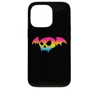 Pansexual Bat Vampire Skull Pan Pride Flag Goth Halloween Custodia per iPhone 13 Pro
