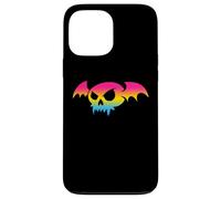 Pansexual Bat Vampire Skull Pan Pride Flag Goth Halloween Custodia per iPhone 13 Pro Max