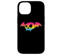 Pansexual Bat Vampire Skull Pan Pride Flag Goth Halloween Custodia per iPhone 14