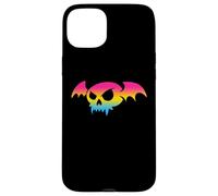 Pansexual Bat Vampire Skull Pan Pride Flag Goth Halloween Custodia per iPhone 15 Plus