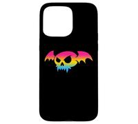 Pansexual Bat Vampire Skull Pan Pride Flag Goth Halloween Custodia per iPhone 15 Pro Max