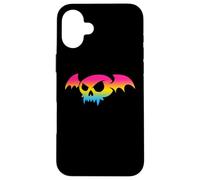 Pansexual Bat Vampire Skull Pan Pride Flag Goth Halloween Custodia per iPhone 16 Plus