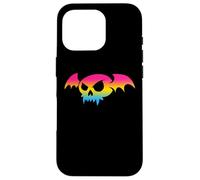 Pansexual Bat Vampire Skull Pan Pride Flag Goth Halloween Custodia per iPhone 16 Pro