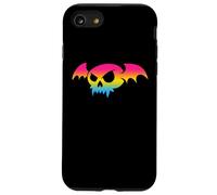 Pansexual Bat Vampire Skull Pan Pride Flag Goth Halloween Custodia per iPhone SE (2020) / 7/8
