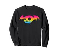 Pansexual Bat Vampire Skull Pan Pride Flag Goth Halloween Felpa