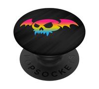 Pansexual Bat Vampire Skull Pan Pride Flag Goth Halloween PopSockets PopGrip Adesivo
