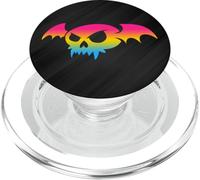 Pansexual Bat Vampire Skull Pan Pride Flag Goth Halloween PopSockets PopGrip per MagSafe