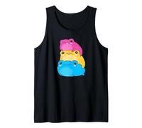 Pansexual Flag Color Frogs Subtle Pan Pride LGBTQ Aesthetic Canotta