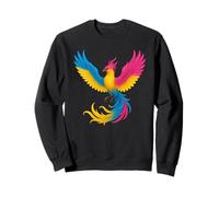 Pansexual Phoenix Bird Pan Pride Flag Rising From Ashes Felpa
