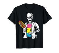 Pansexual Pride Skeleton LGBT-Q Ally Flag Uomini Donne Maglietta