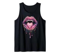 Pansexual Vampire Lips Fangs Pan Pride Heart Halloween Canotta