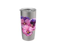 Pansiy Flowers Gardening Pansy Lover Bicchiere termico in acciaio inox doppia parete