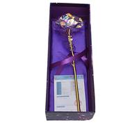 Pansqize 24K Oro Rosa Eterna Stabilizzata, Originale Regalo per Lei Donna Mamma Nonna Fidanzata Moglie per Festa della Mamma, Compleanno, San Valentino, Natale, Fiori Artificiali