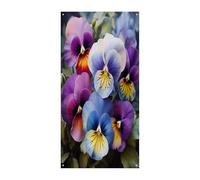 Pansy Perfection - Copertura decorativa per porta di benvenuto, da appendere, decorazione per porta d'ingresso, grande sfondo divertente, decorazioni per interni ed esterni, decorazione per feste, 90