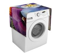 Pansy Perfection Copertura per lavatrice con tasche portaoggetti per lavatrice e asciugatrice, copertura antipolvere 137,9 x 52,1 cm, per frigorifero, cucina, decorazione per la casa