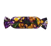 Pansy Perfection - Cuscino cilindrico per collo da viaggio, con stampa di caramelle, adatto per testa, collo e schiena