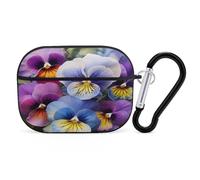 Pansy Perfection - Custodia protettiva antiurto per Airpods Pro, con moschettone, anti-caduta, per Airpods Pro di seconda generazione, colore: nero